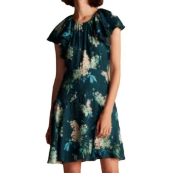Rebecca Taylor Dresses & Skirts - New Rebecca Taylor Hydrangea Silk Blend Floral Midi Boho Cottage-core Dress 14